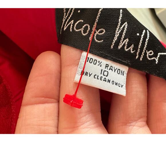 Nicole Miller Women's 10 Red Sexy Sleeveless Zip Up Halter Neck Mini Dress - Picture 7 of 8